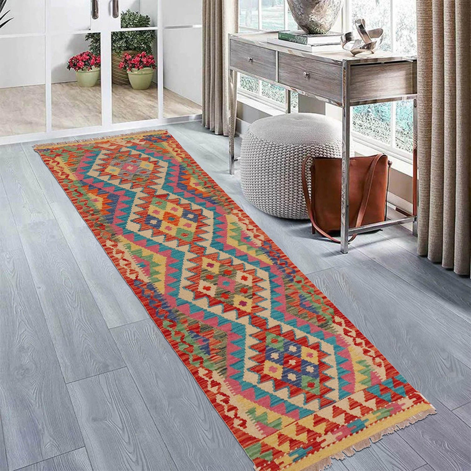 Vegetable Kelim Runner 1' 11" x 5' 2" (ft)- No. P36204