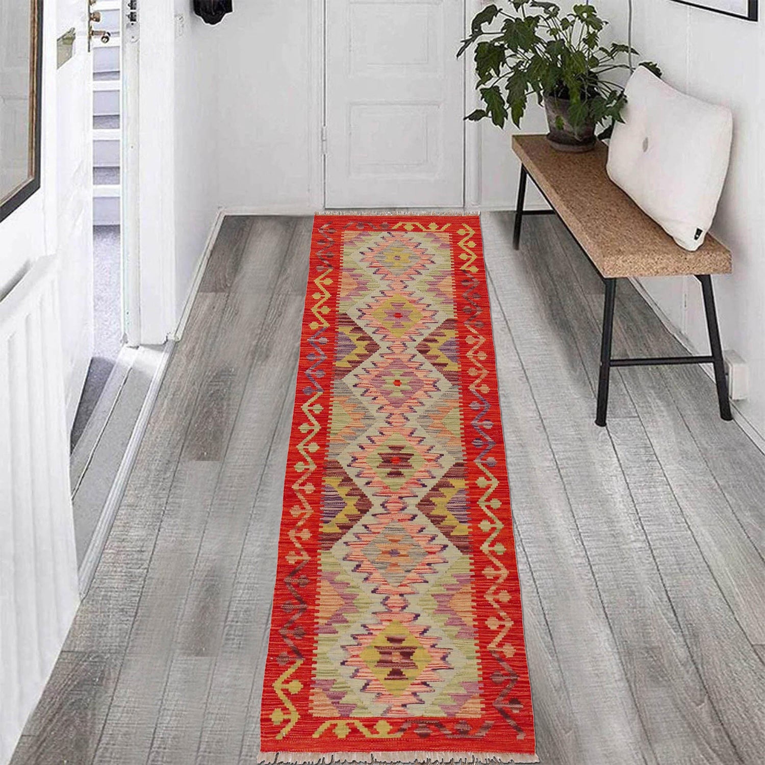 Vegetable Kilim Runner 2' 0" x 6' 6" (ft)- No. P36206