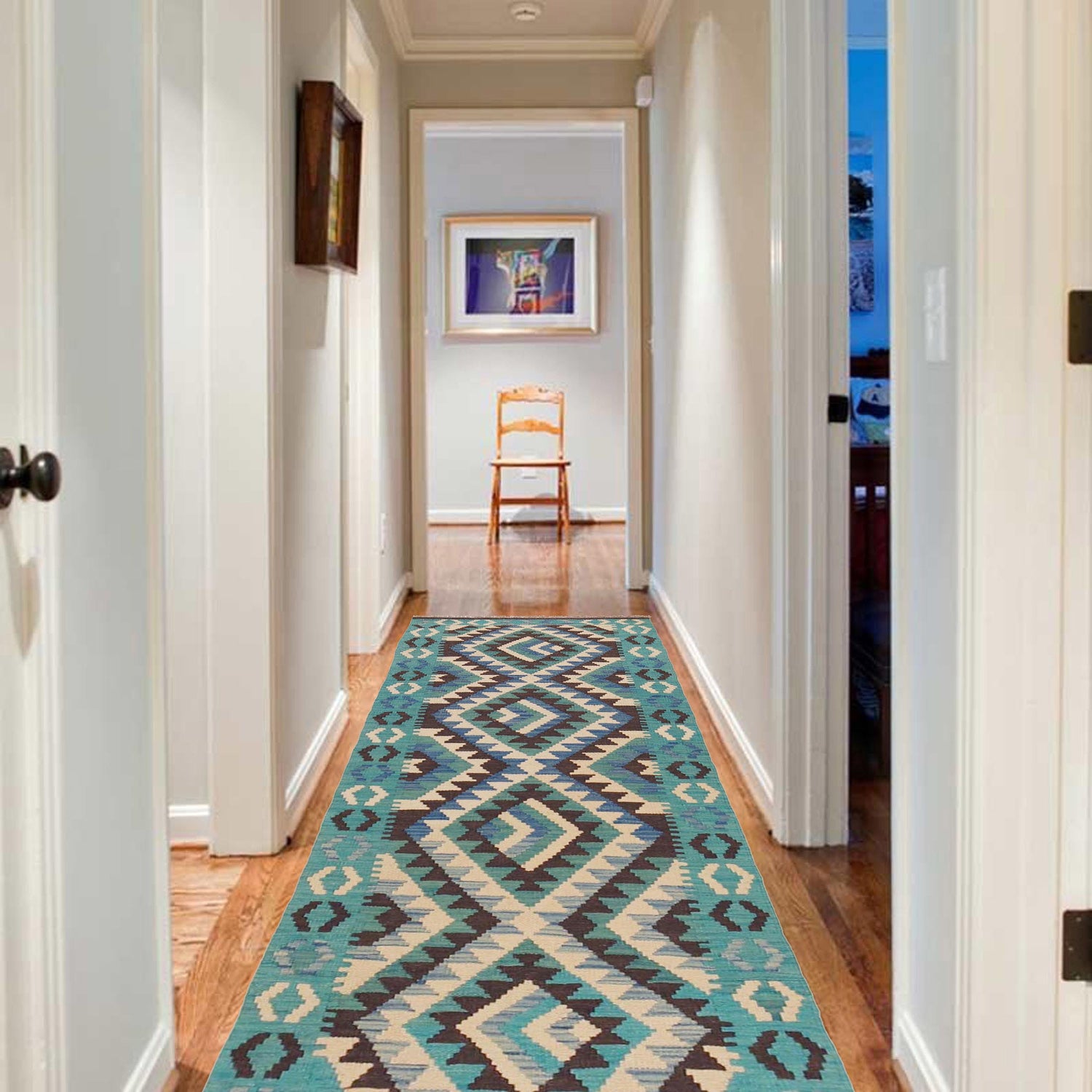 Vegetable Kilim Runner 2' 2" x 6' 7" (ft)- No. P36210