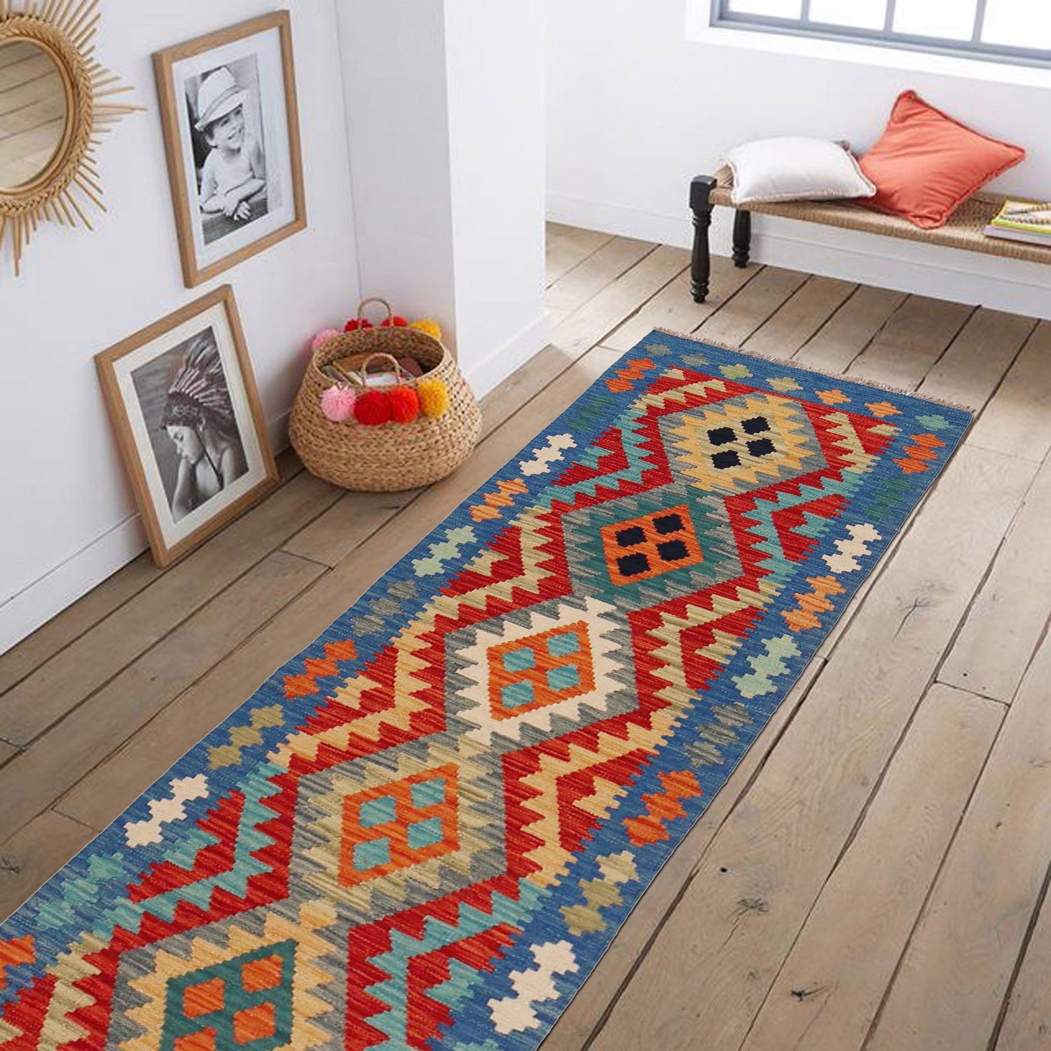 Vegetable Kelim Runner 2' 0" x 6' 4" (ft)- No. P36211