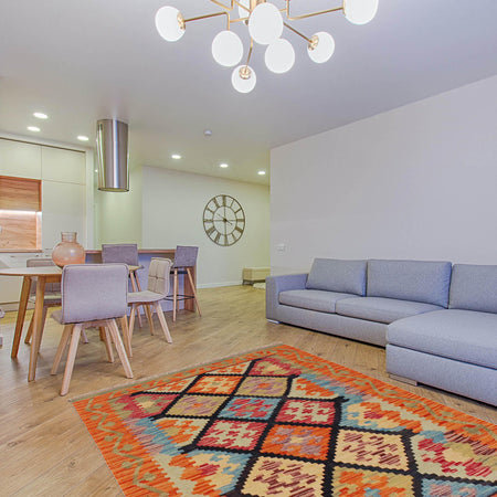 Handmade Vegetable Kelim 2'10" x 4' 0" (ft) - No. P36224