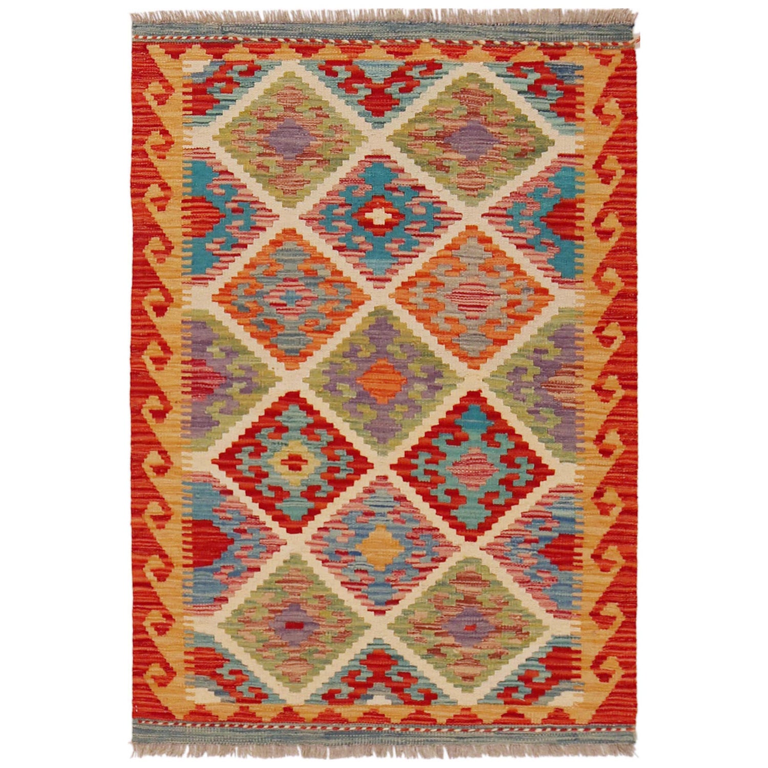 Handmade Vegetable Kelim 2' 8" x 4' 0" (ft) - No. P36226