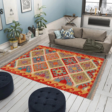 Handmade Vegetable Kelim 2' 8" x 4' 0" (ft) - No. P36226