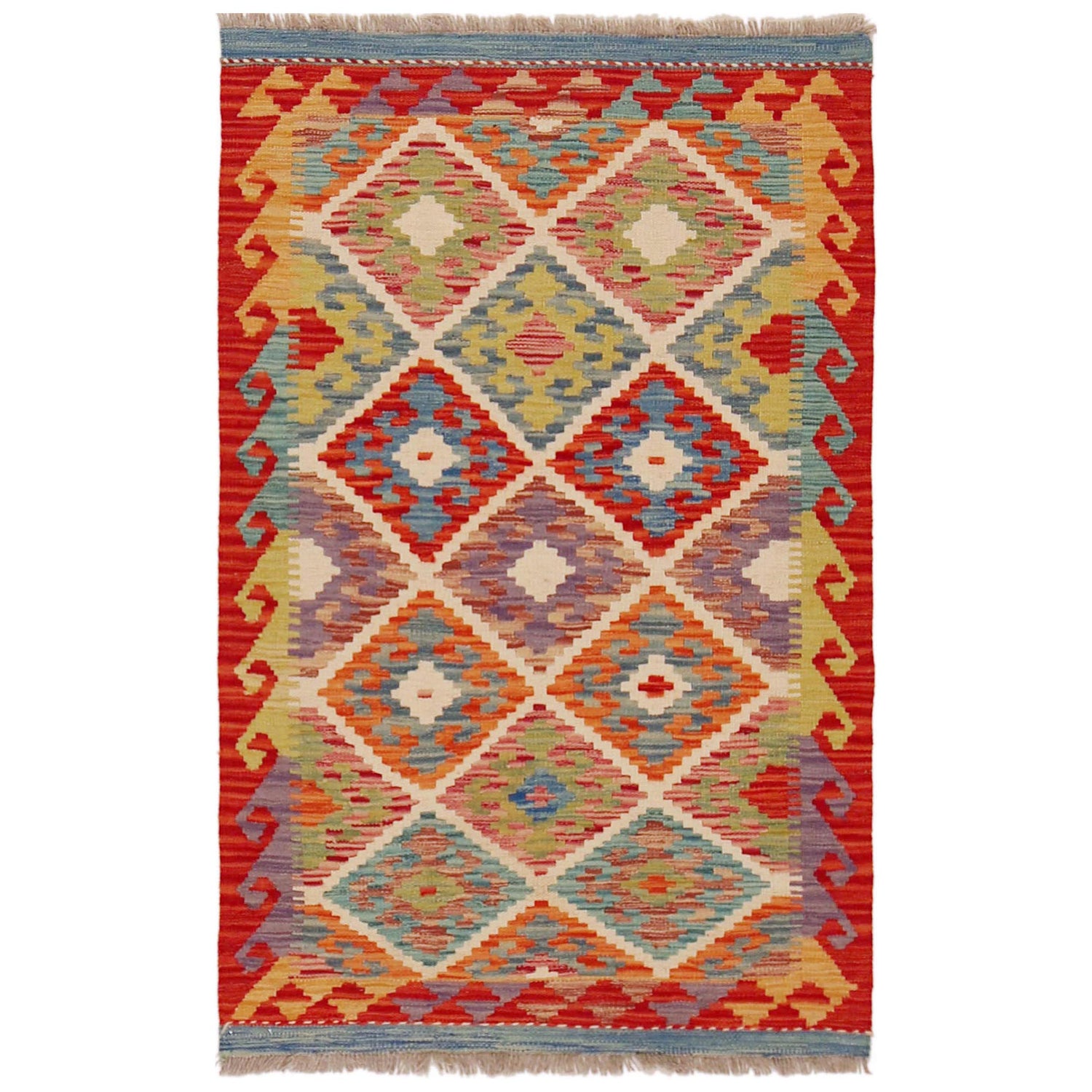 Handmade Vegetable Kilim 2' 6" x 4' 3" (ft) - No. P36241