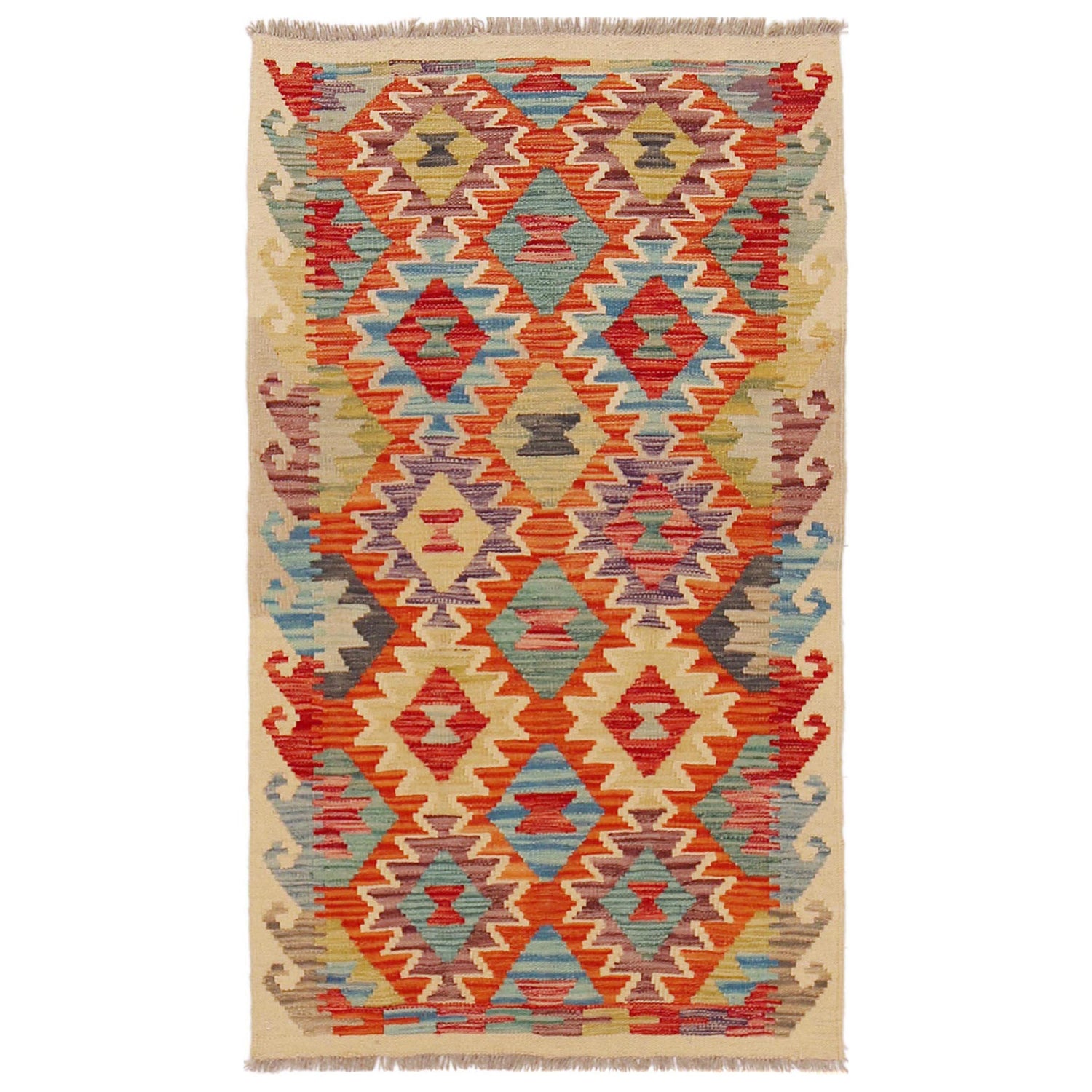 Handmade Vegetable Kilim 2' 6" x 4' 3" (ft) - No. P36243