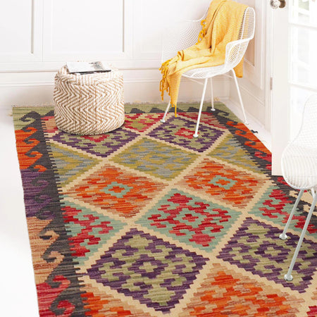 Handmade Vegetable Kelim 2' 7" x 4' 0" (ft) - No. P36244