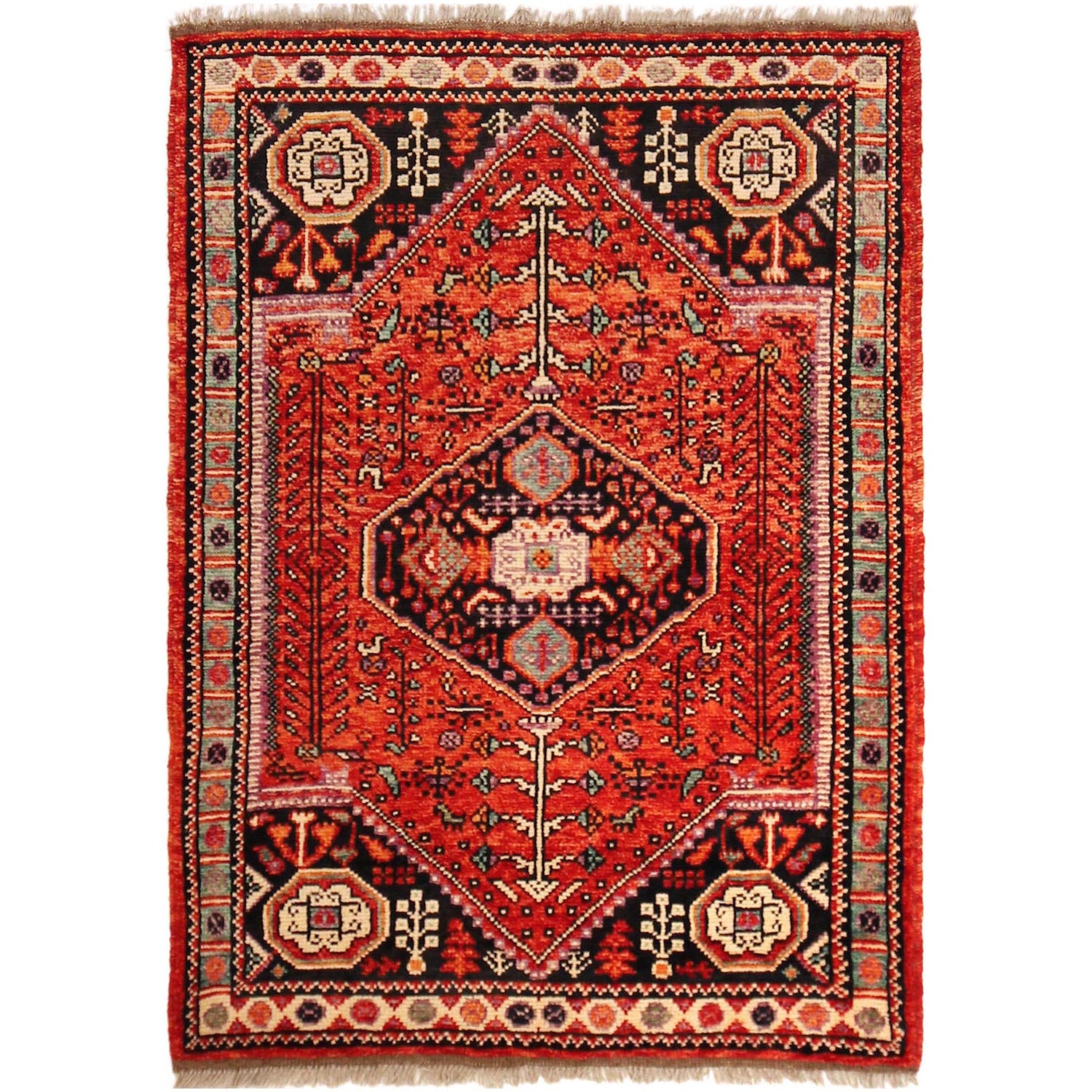Persian Shirazi Design Rug 3' 5" x 4' 9" (ft) - No. P36257