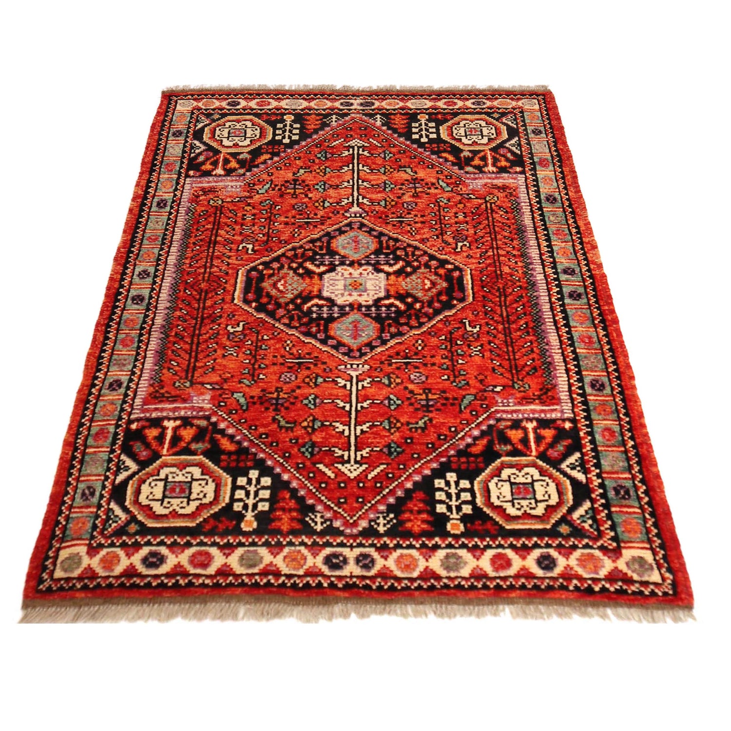 Persian Shirazi Design Rug 3' 5" x 4' 9" (ft) - No. P36257