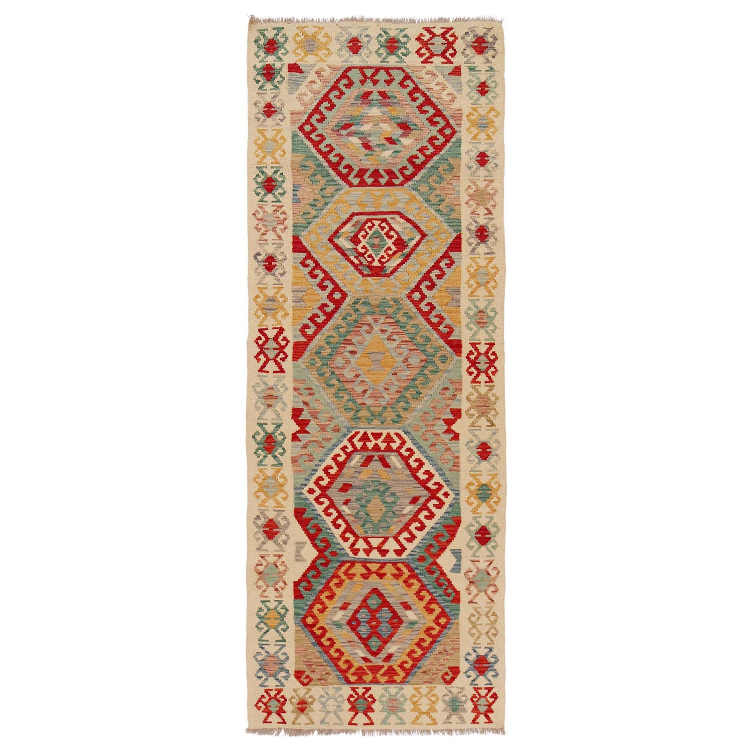 Vegetable Kilim Runner 3' 2" x 9' 4" (ft) - No. P36258