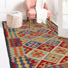 Handmade Vegetable Kilim 3' 5" x 4' 11" (ft) - No. P36262