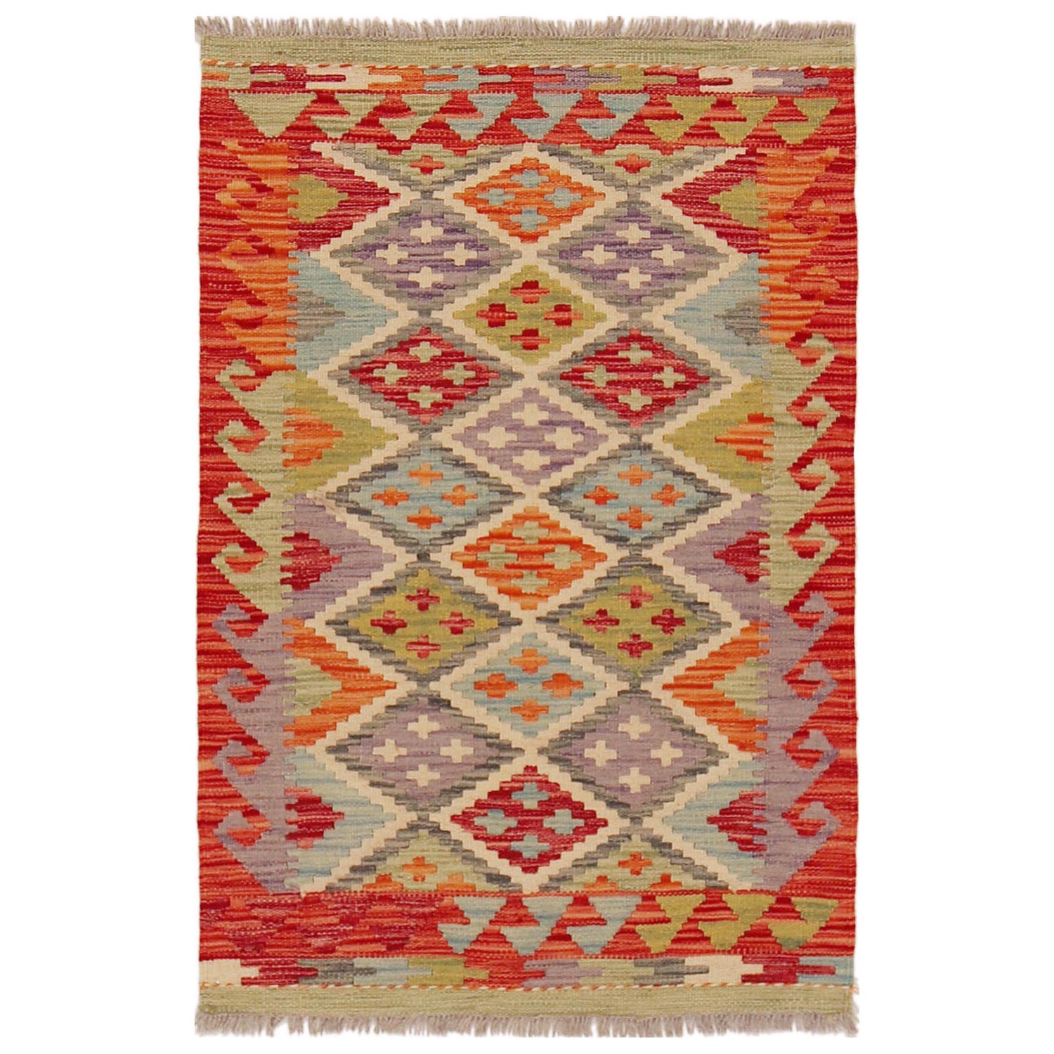 Handmade Vegetable Kilim 2' 6" x 3' 11" (ft) - No. P36263