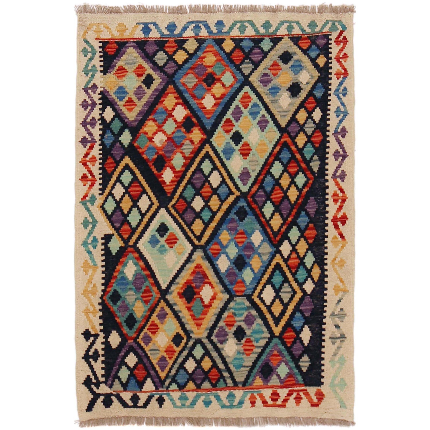 Handmade Vegetable Kelim 2' 9" x 4' 0" (ft) - No. P36264