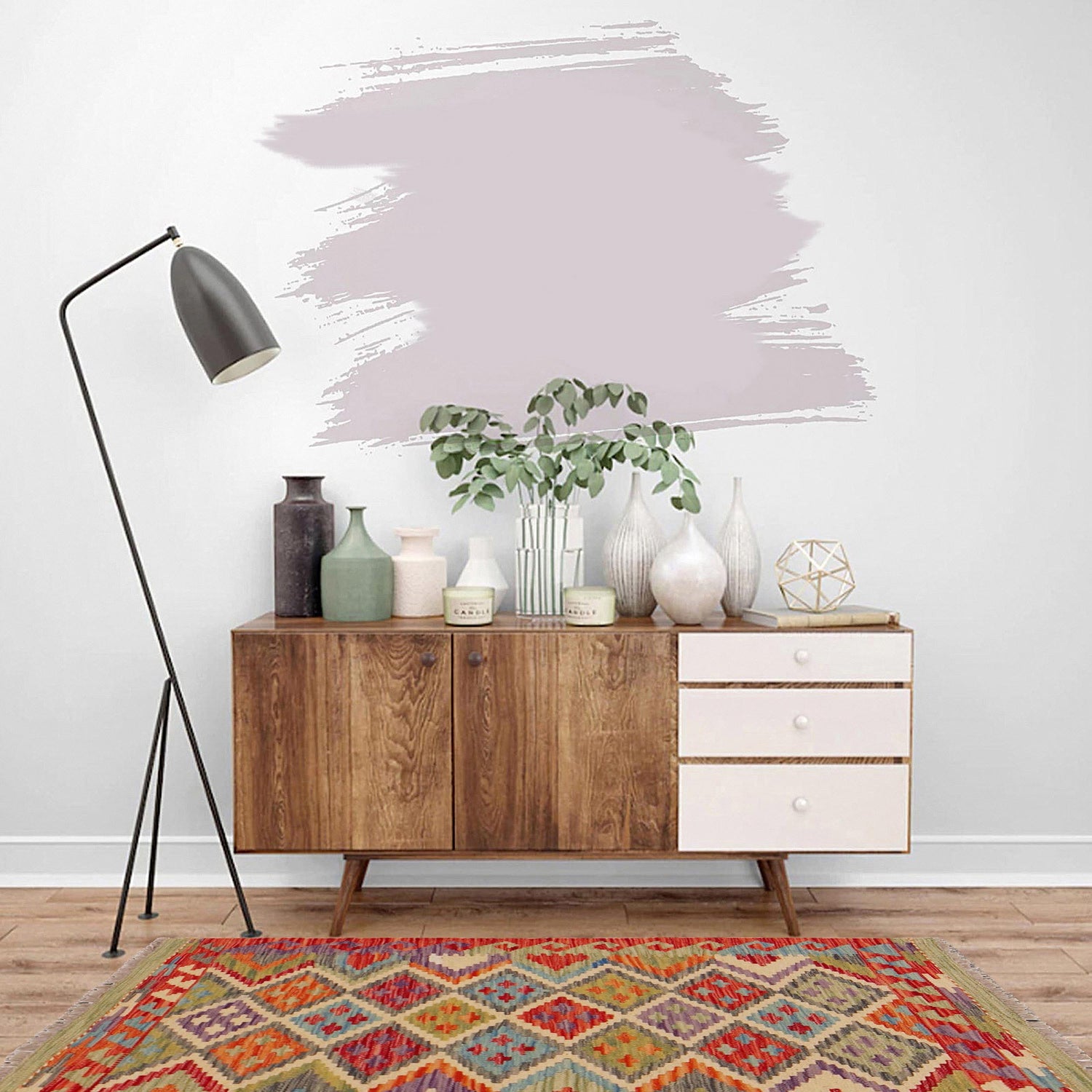 Handmade Vegetable Kilim 2' 7" x 3' 11" (ft) - No. P36265