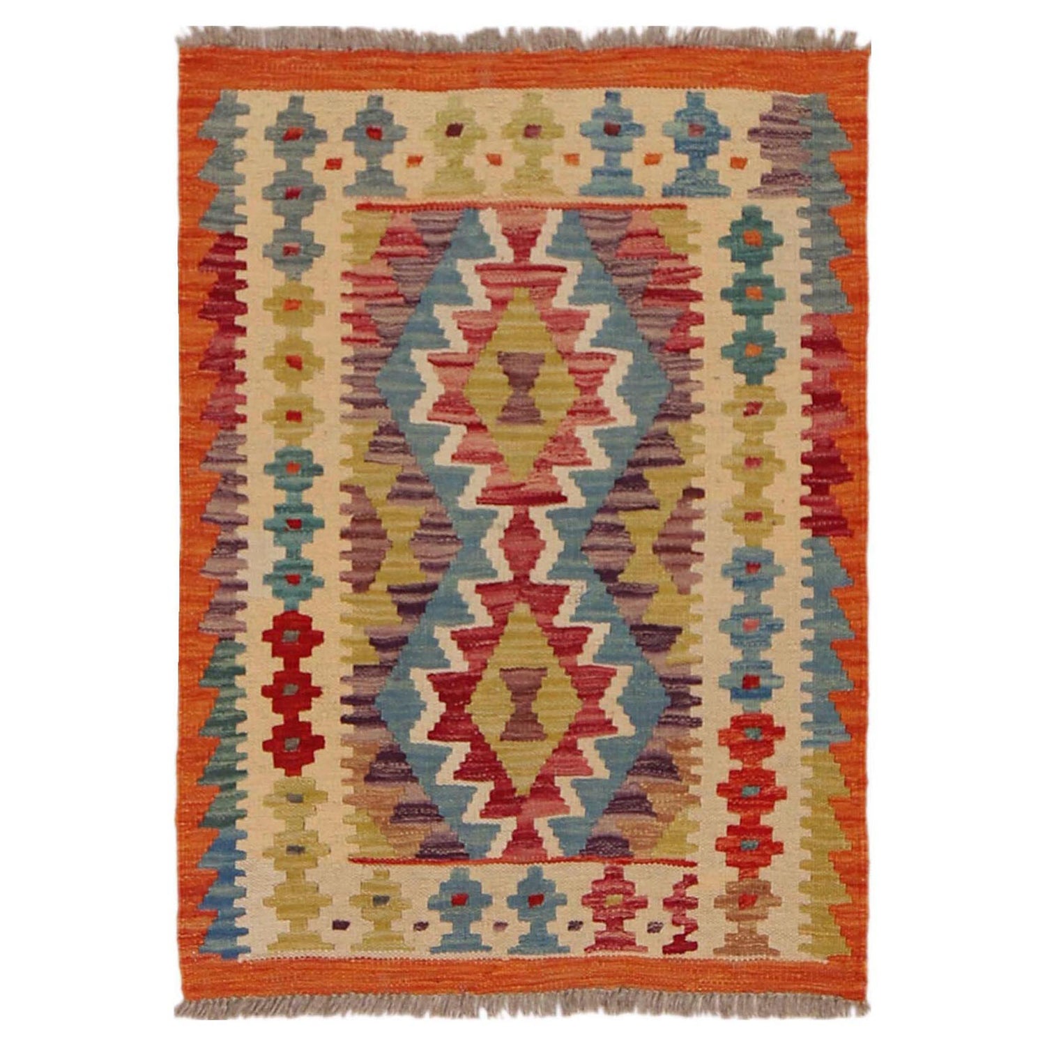Handmade Vegetable Kilim 2' 1" x 2' 10" (ft) - No. P36266