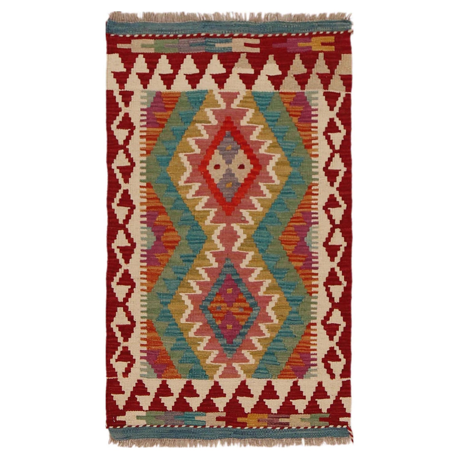 Handmade Vegetable Kilim 2' 1" x 3' 5" (ft) - No. P36268