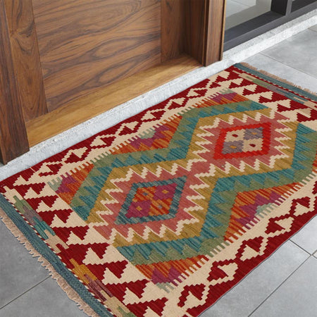 Handmade Vegetable Kilim 2' 1" x 3' 5" (ft) - No. P36268