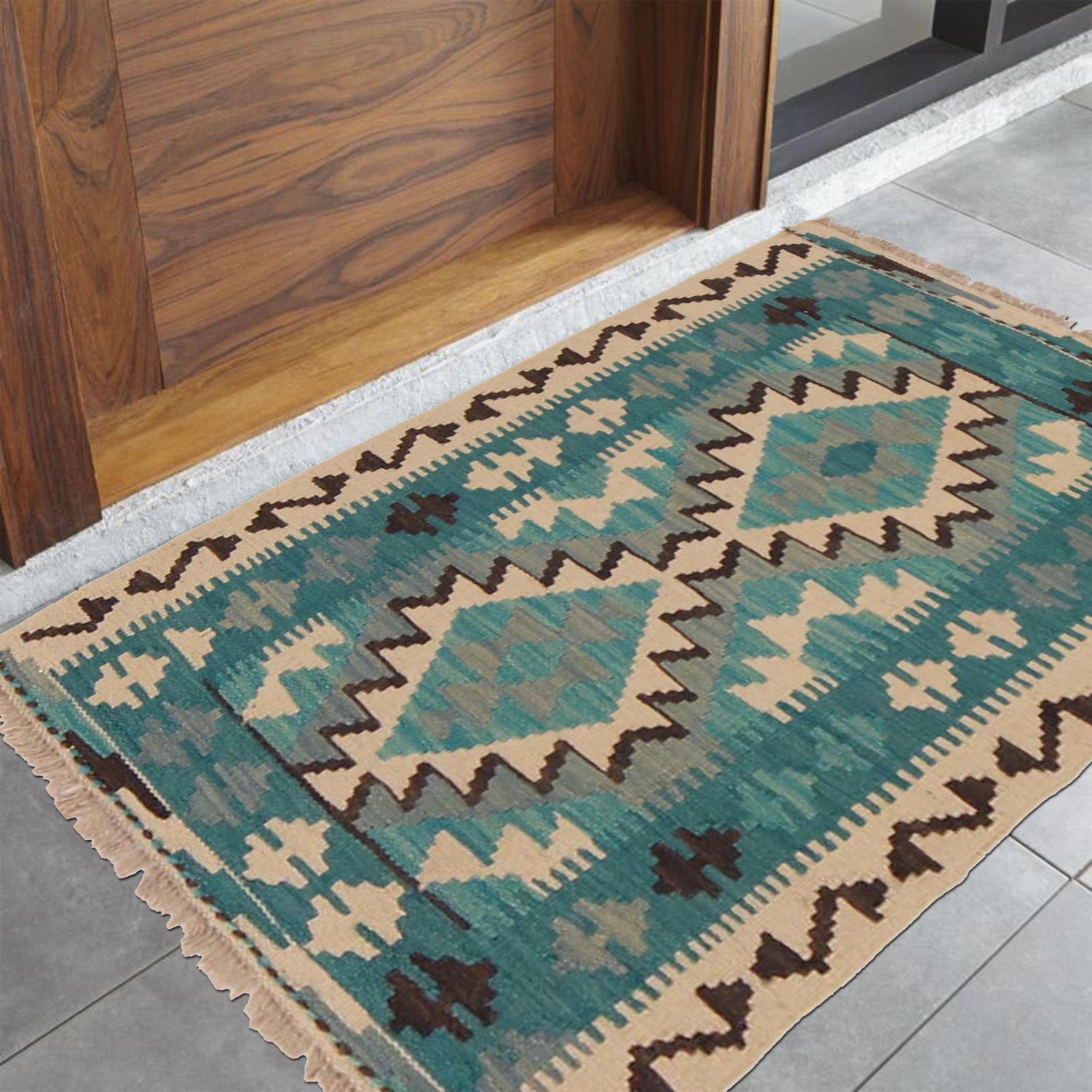 Handmade Vegetable Kilim 2' 0" x 2' 11" (ft) - No. P36274