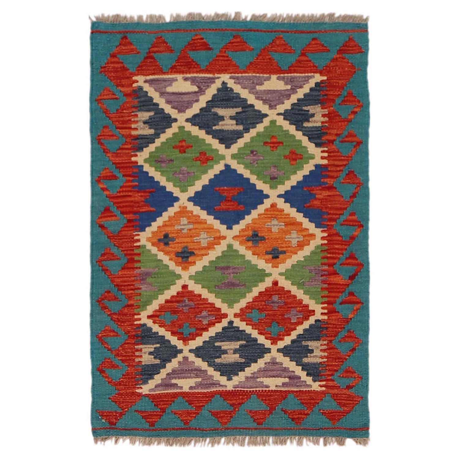 Handmade Vegetable Kilim 2' 1" x 3' 1" (ft) - No. P36278