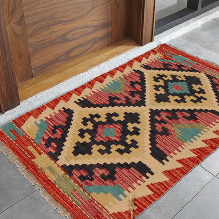 Handmade Vegetable Kilim 1' 10" x 3' 0" (ft) - No. P36280