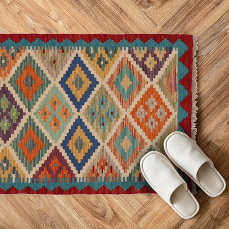Handmade Vegetable Kilim 2' 0" x 2' 10" (ft) - No. P36290