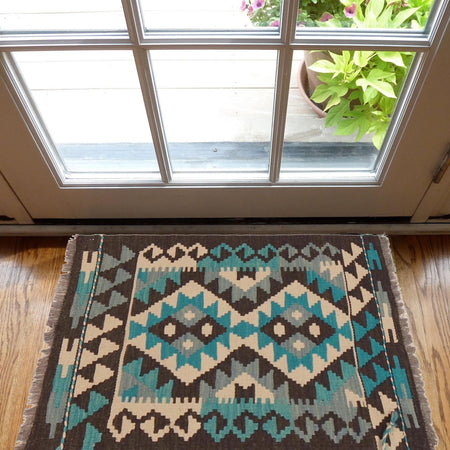 Handmade Vegetable Kelim 1' 10" x 2' 7" (ft) - No. P36297