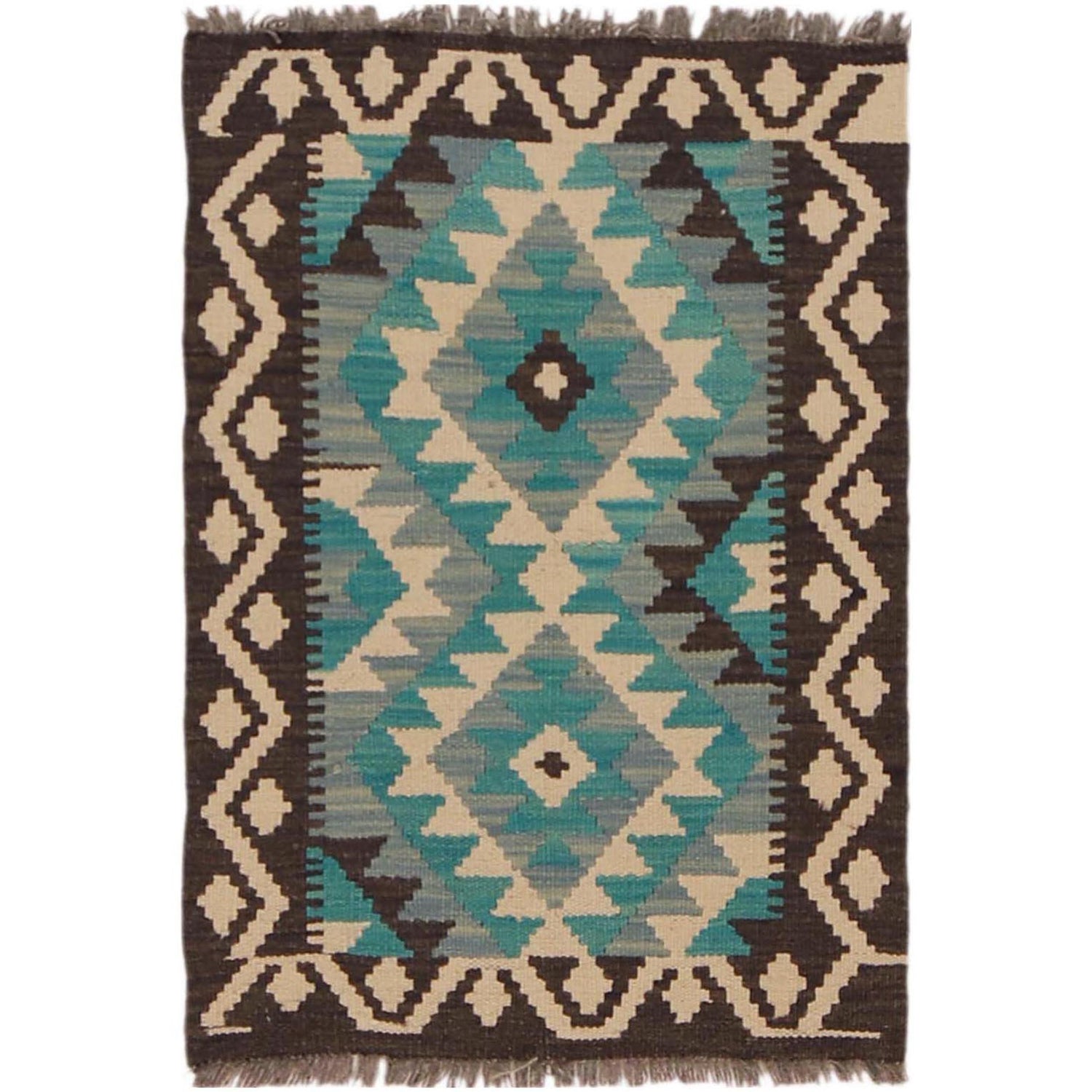 Handmade Vegetable Kilim 2' 0" x 2' 9" (ft) - No. P36300