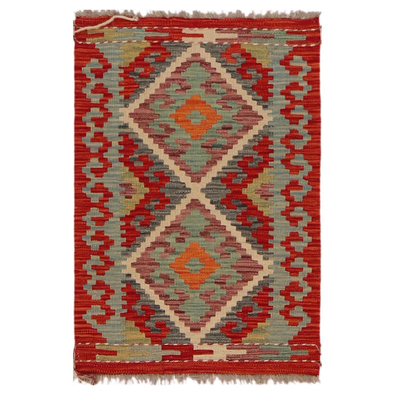 Handmade Vegetable Kilim 2' 0" x 2' 11" (ft) - No. P36302