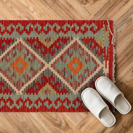 Handmade Vegetable Kilim 2' 0" x 2' 11" (ft) - No. P36302