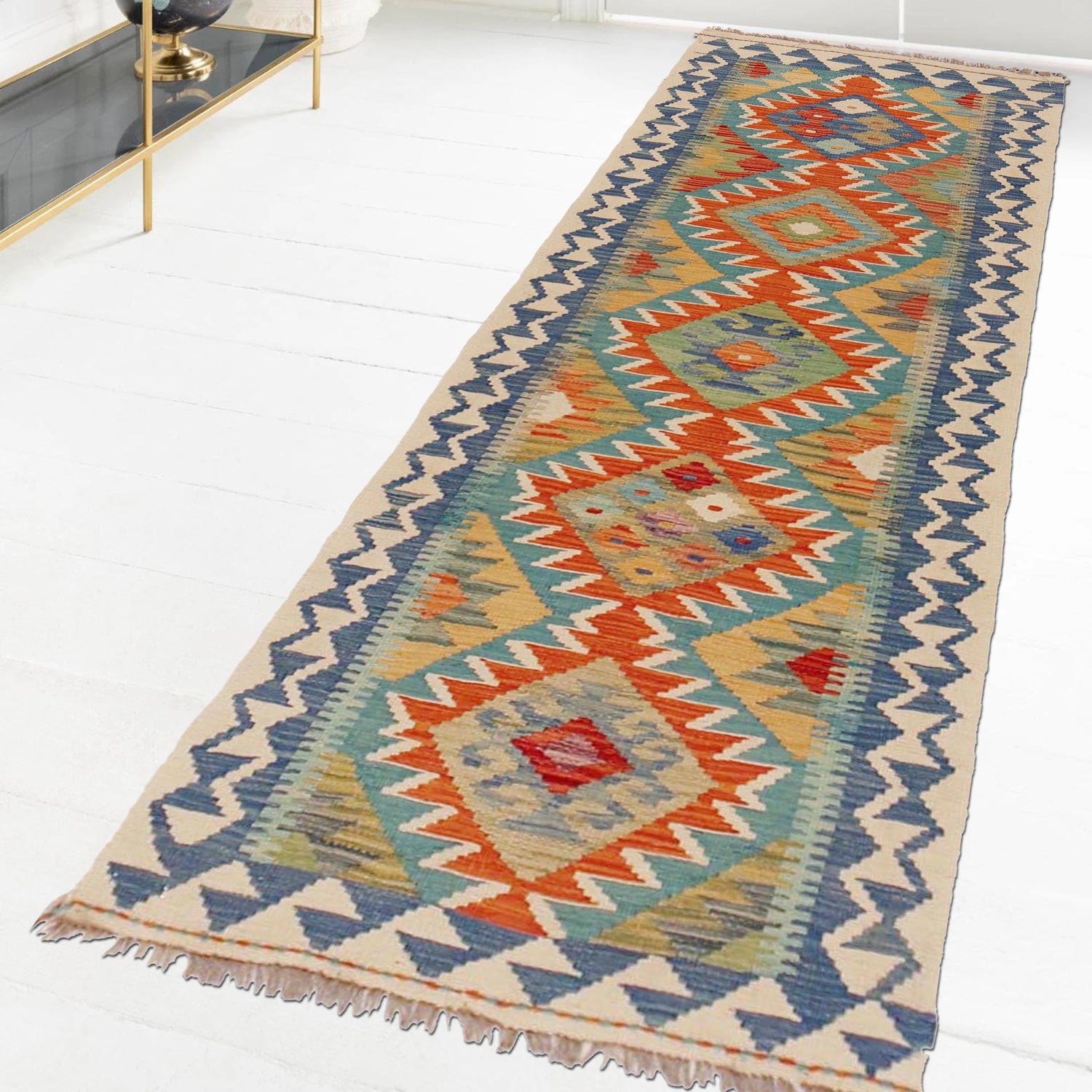 Vegetable Kelim Runner 2' 1" x 6' 3" (ft)- No. P36309