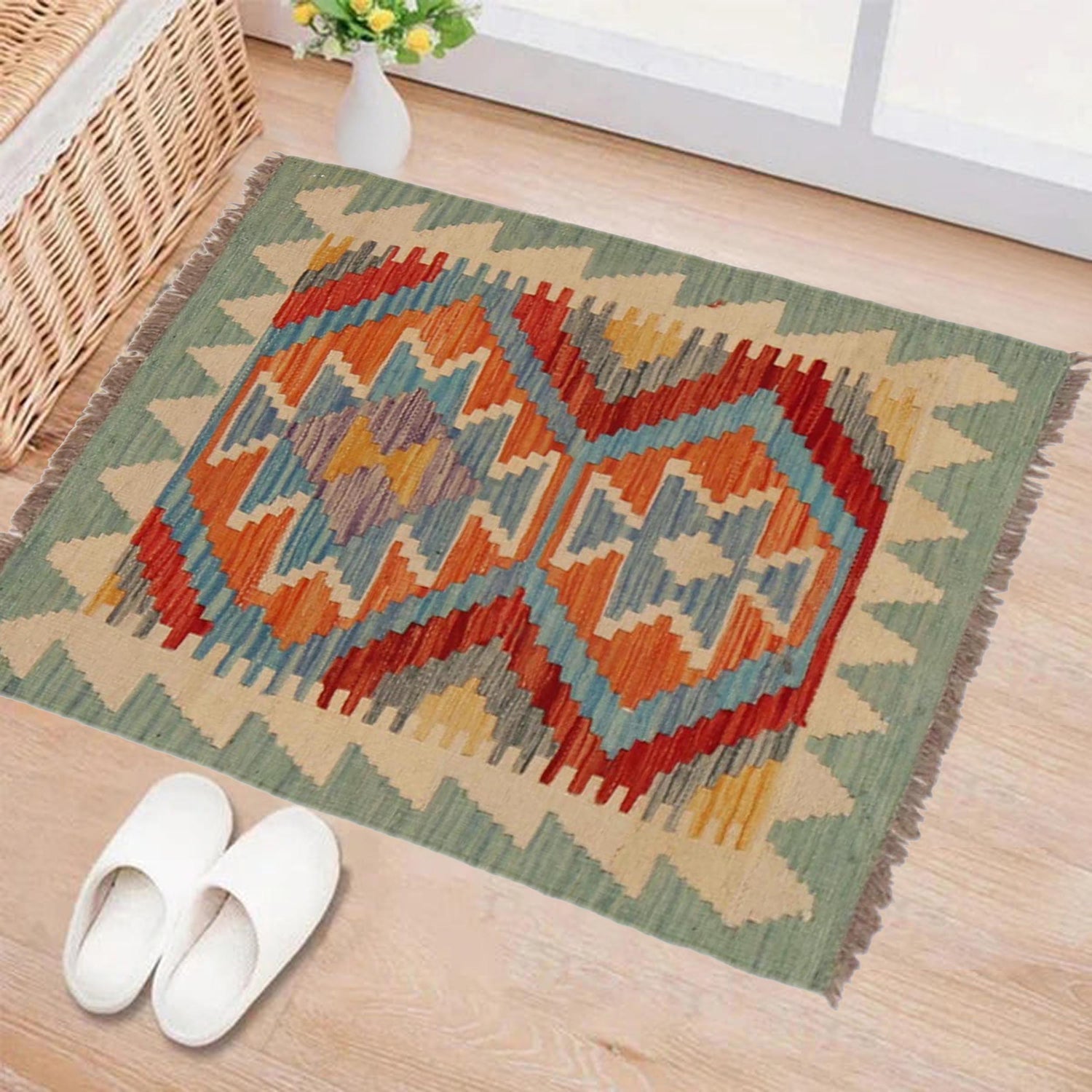 Handmade Vegetable Kelim 2' 0" x 2' 7" (ft) - No. P36311