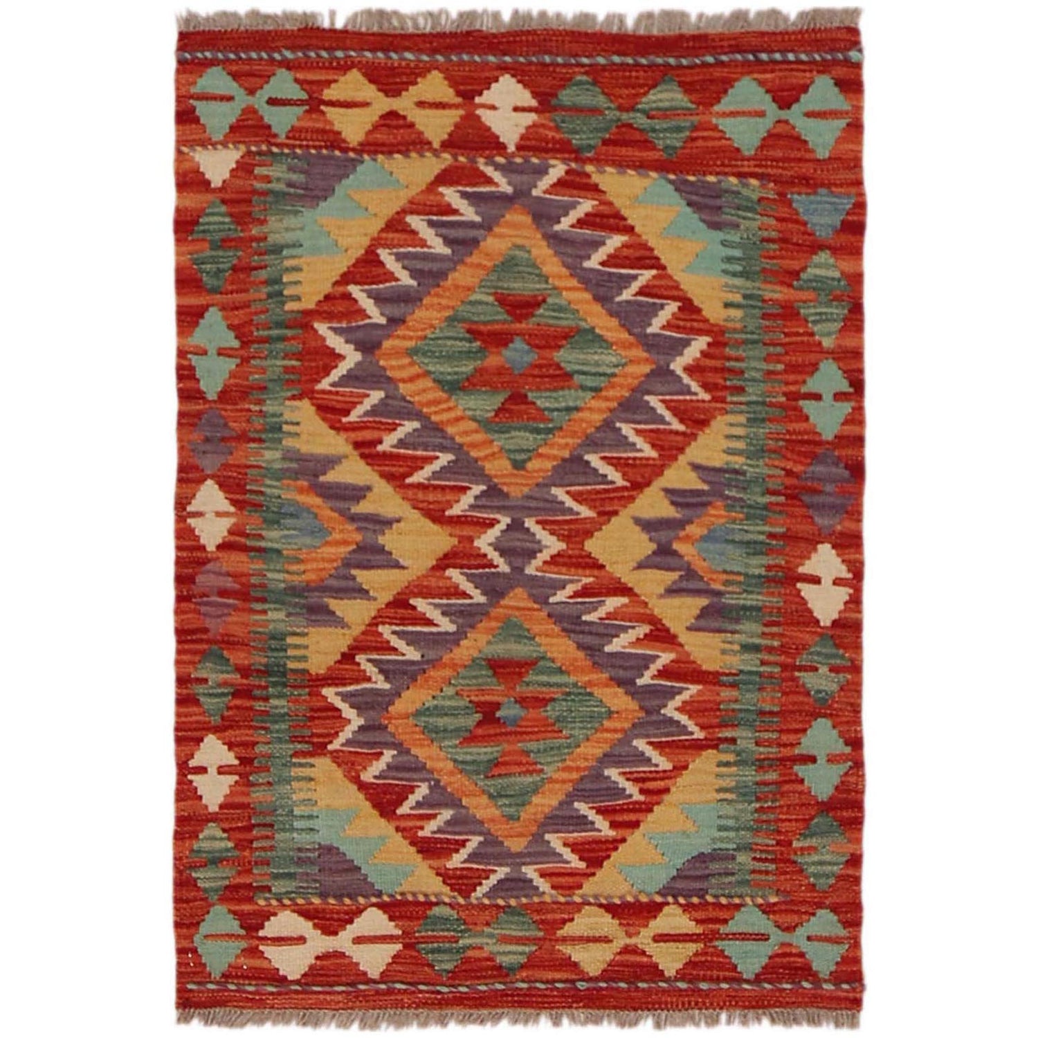 Handmade Vegetable Kilim 2' 0" x 2' 9" (ft) - No. P36312