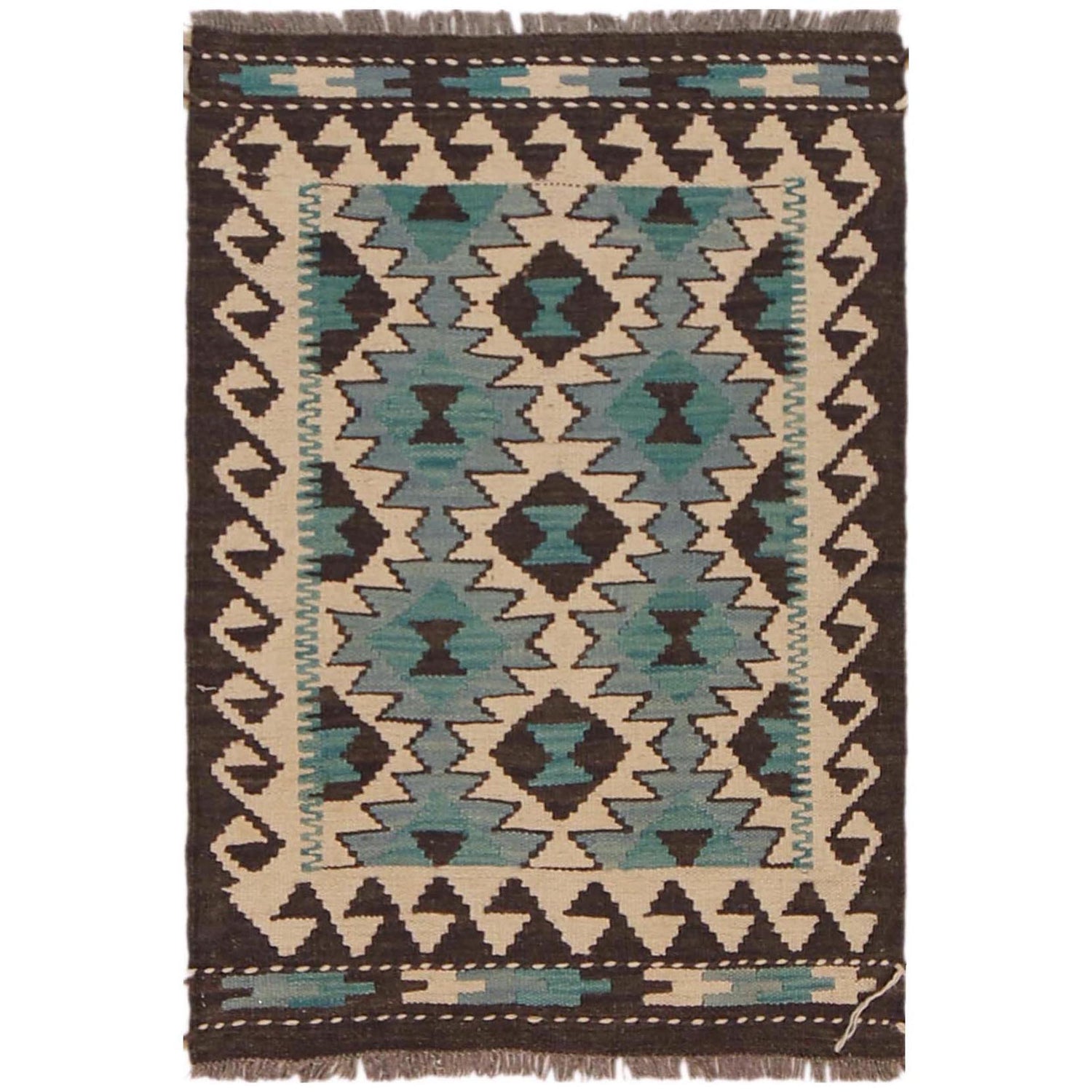Handmade Vegetable Kilim 2' 0" x 3' 0" (ft) - No. P36314