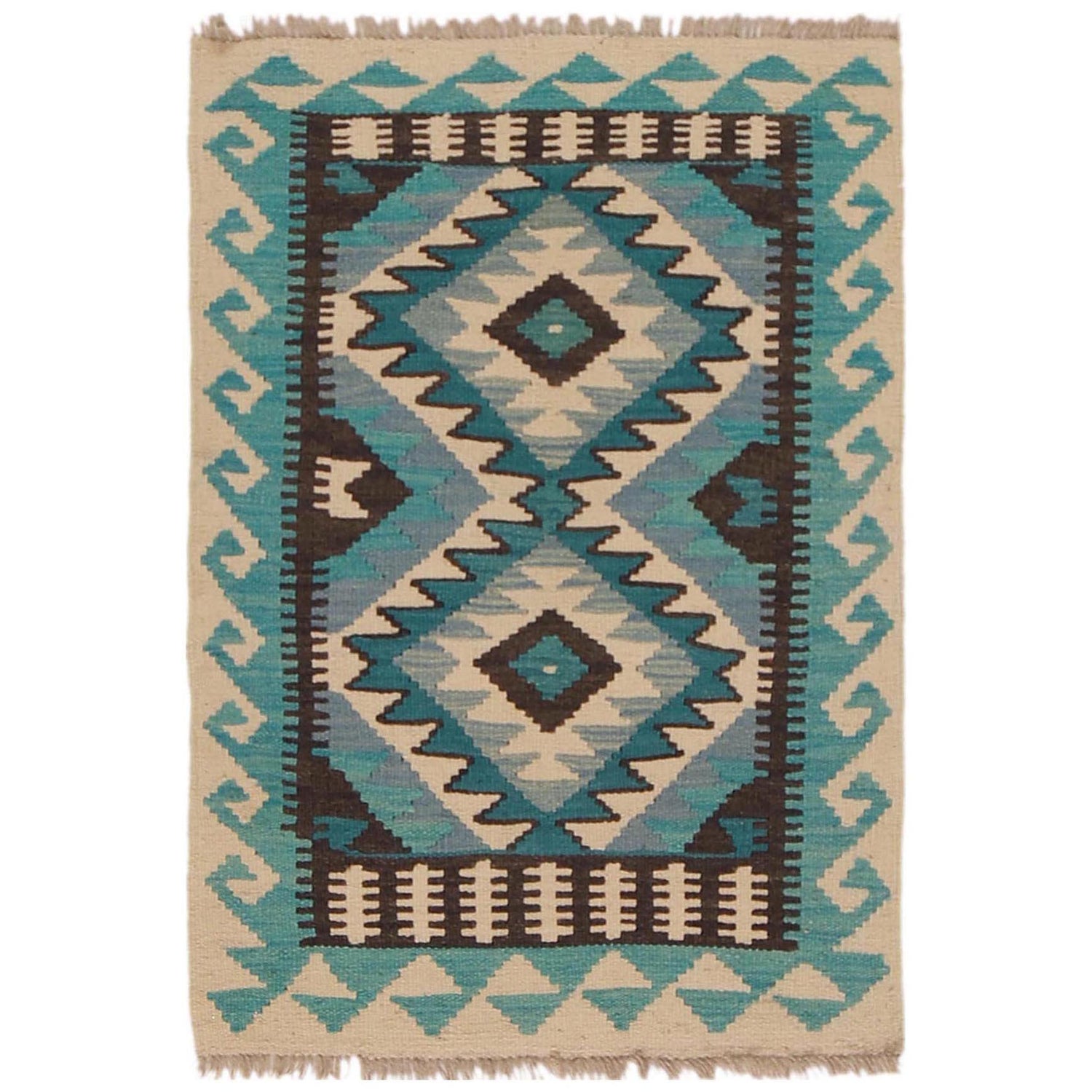 Handmade Vegetable Kilim 2' 2" x 3' 1" (ft) - No. P36316