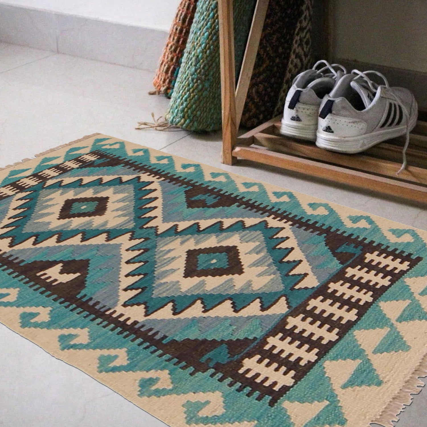 Handmade Vegetable Kilim 2' 2" x 3' 1" (ft) - No. P36316