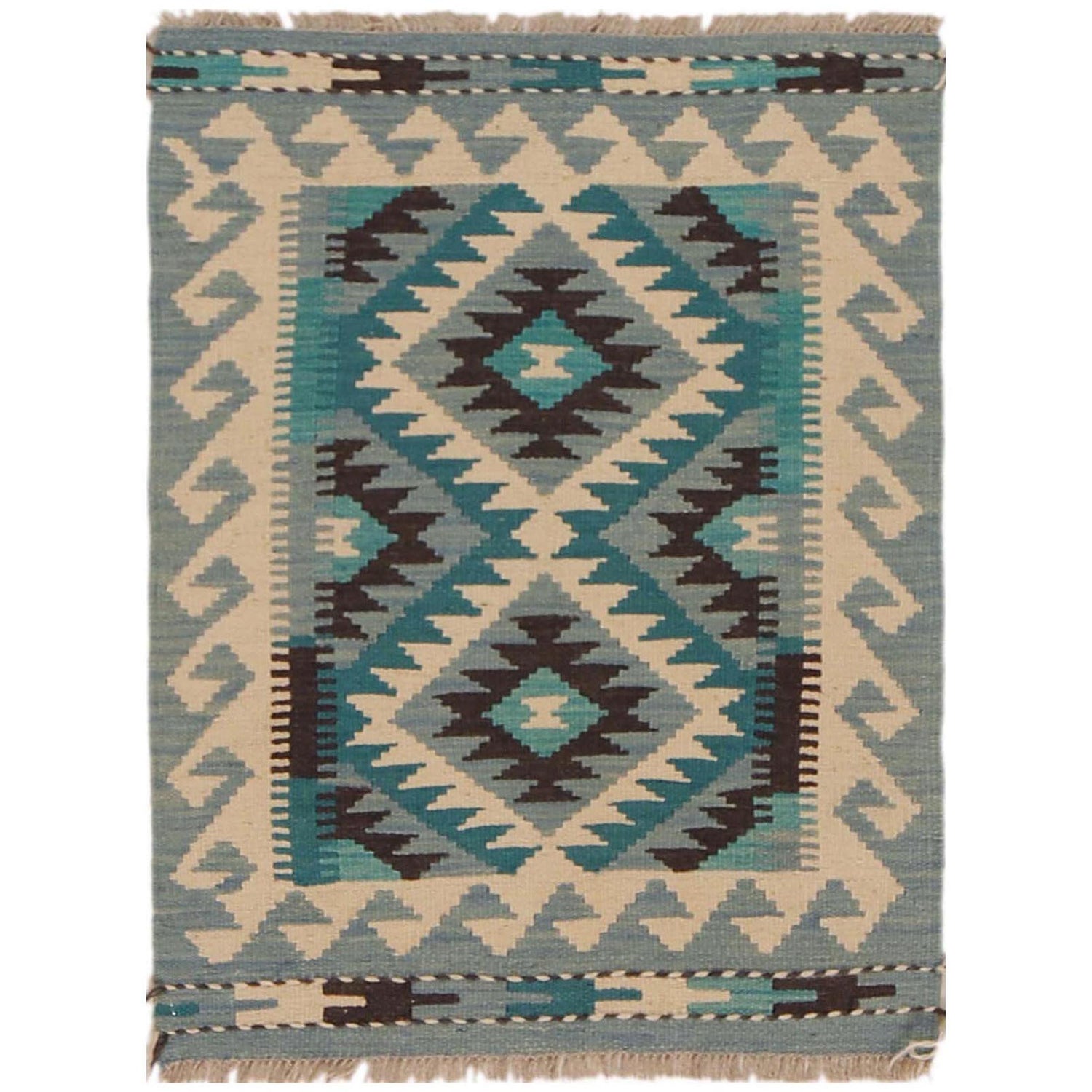 Handmade Vegetable Kilim 2' 0" x 2' 10" (ft) - No. P36318