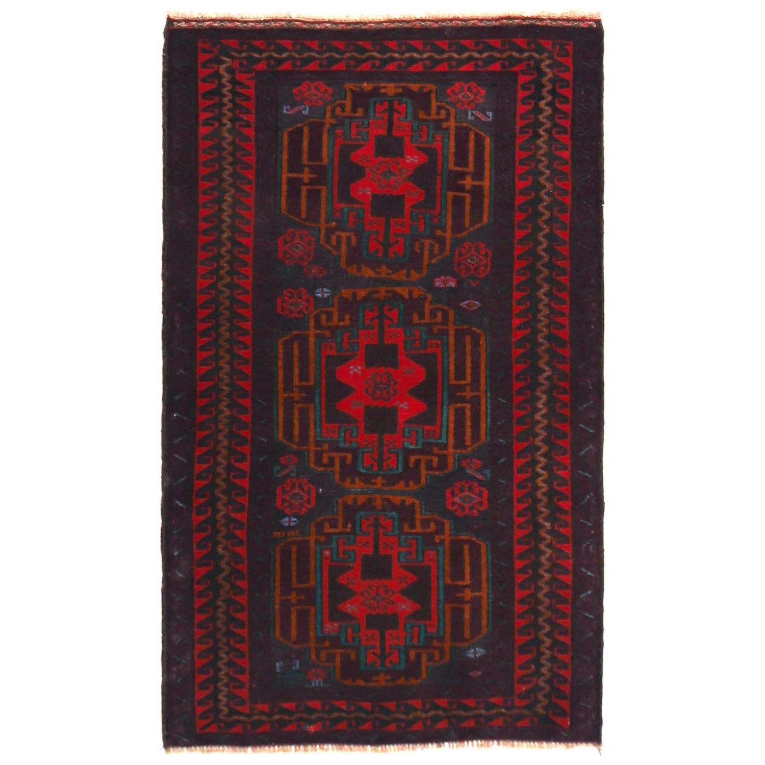 Multi Color Baluchi Rug 2' 9" x 4' 6" (ft) -No P36323