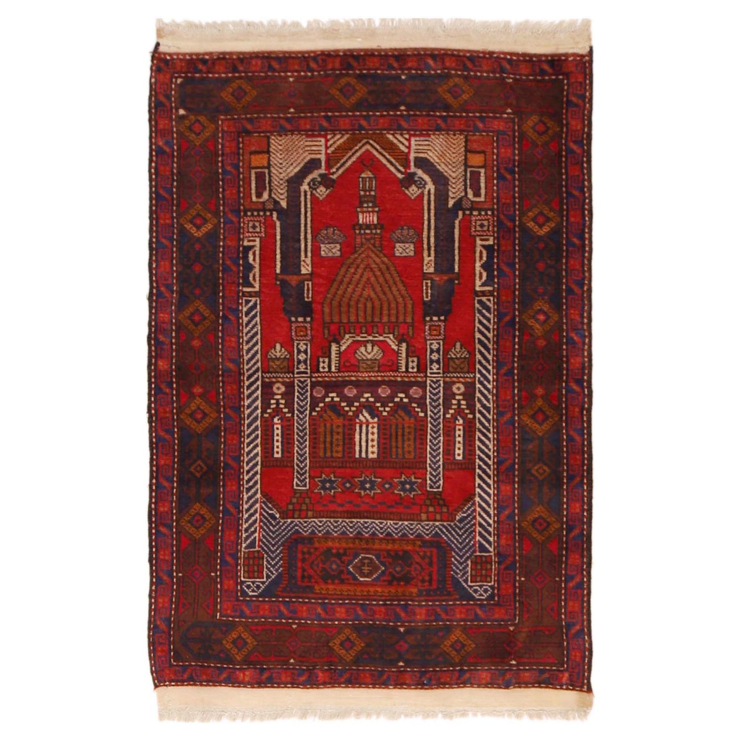 Small Prayer Rug 2' 8" x 3' 10" (ft) - No. P36329