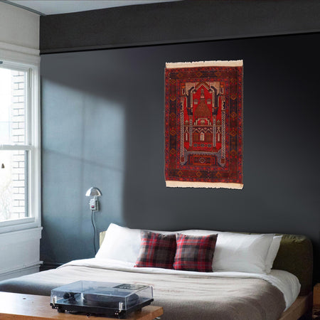 Small Prayer Rug 2' 8" x 3' 10" (ft) - No. P36329