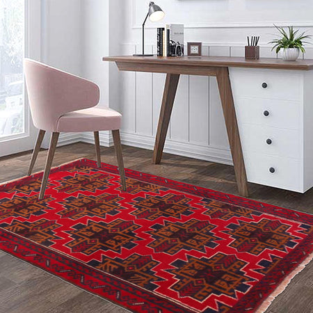 Tribal Baloch Rug 2' 7" x 4' 4" (ft) - No. P36330