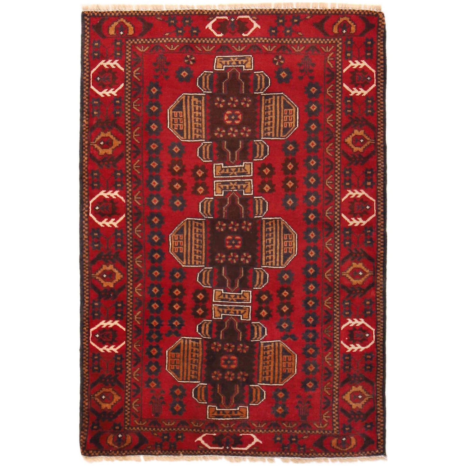 Baluch Small Size Rug 3' 1" x 4' 6" (ft) -No P36332