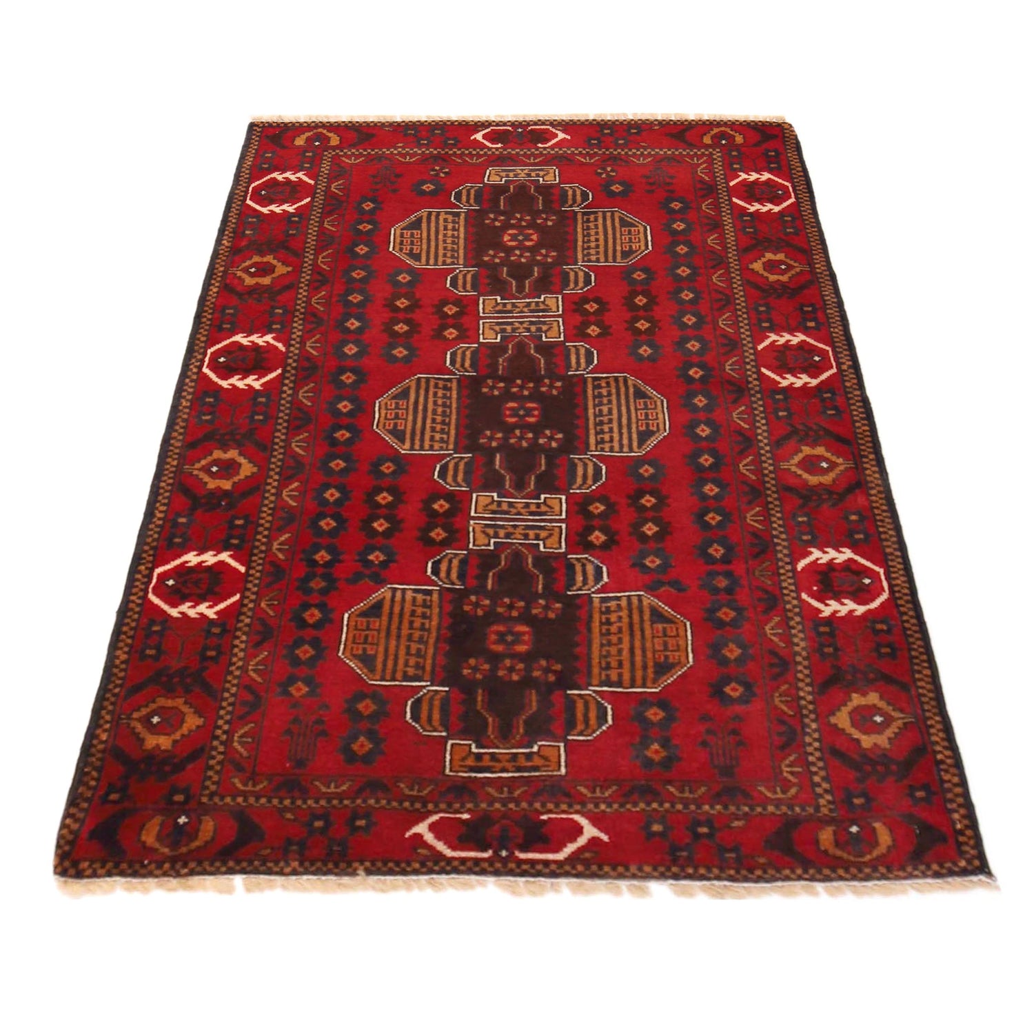 Baluch Small Size Rug 3' 1" x 4' 6" (ft) -No P36332