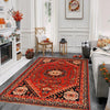 Red Color Shirazi Rug 4' 1" x 6' 0" (ft) - No. P36347