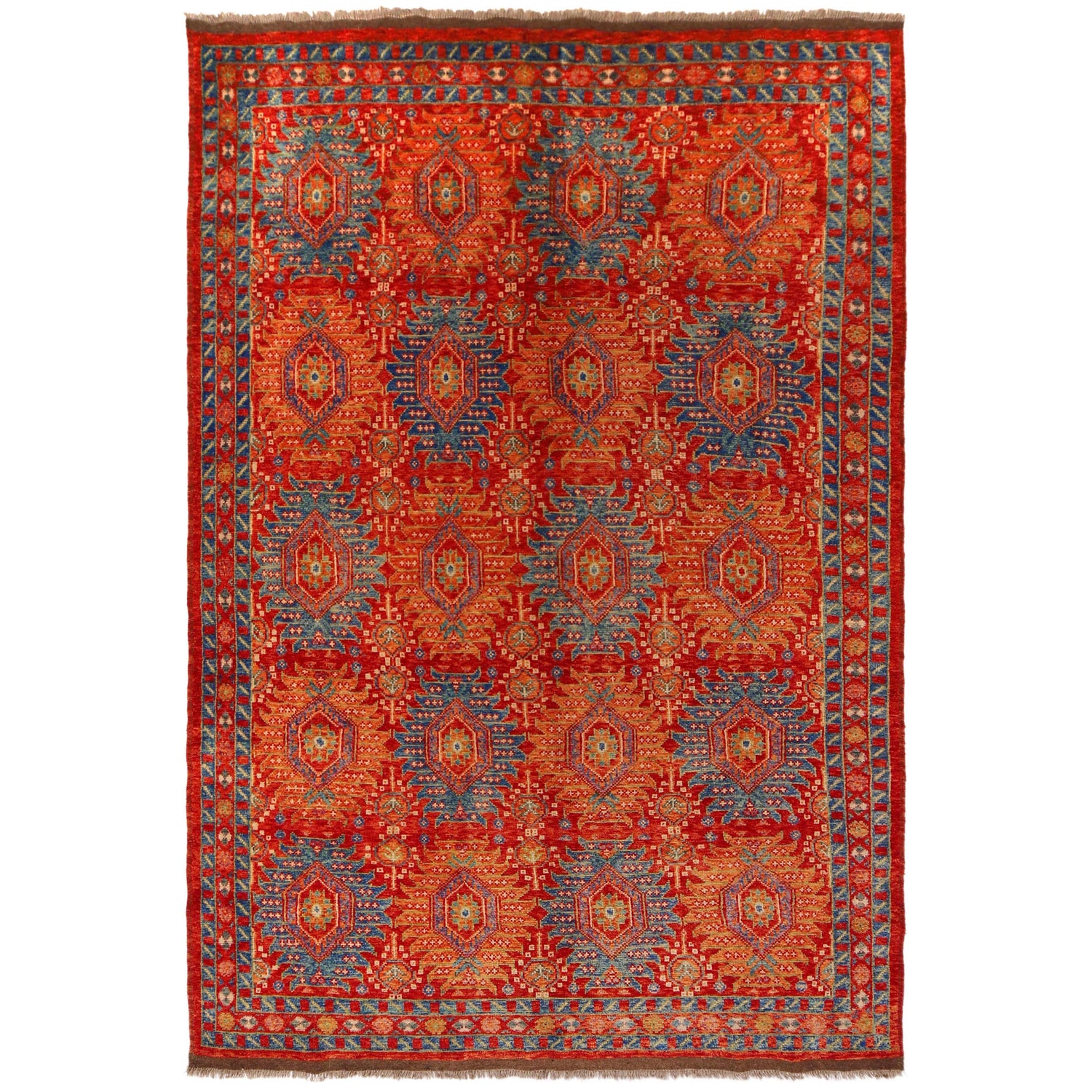 Hand Knotted Oushak Rug 6' 7" x 9' 5" (ft) - No. P36350