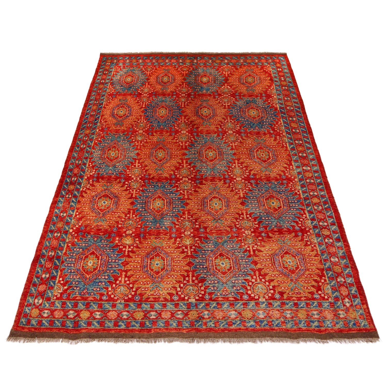 Hand Knotted Oushak Rug 6' 7" x 9' 5" (ft) - No. P36350