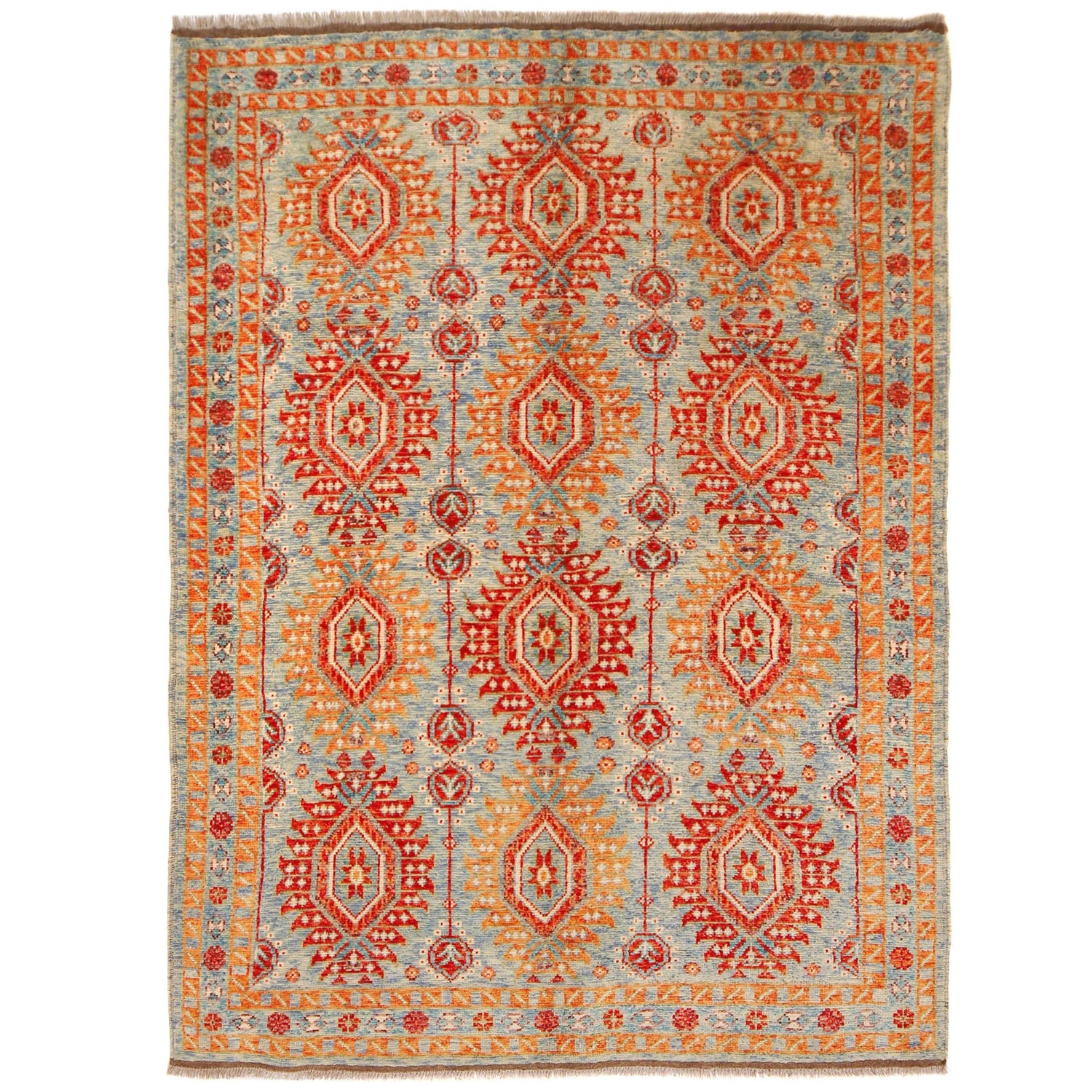 Hand Knotted Oushak Rug 5' 9" x 7' 8" (ft) - No. P36352