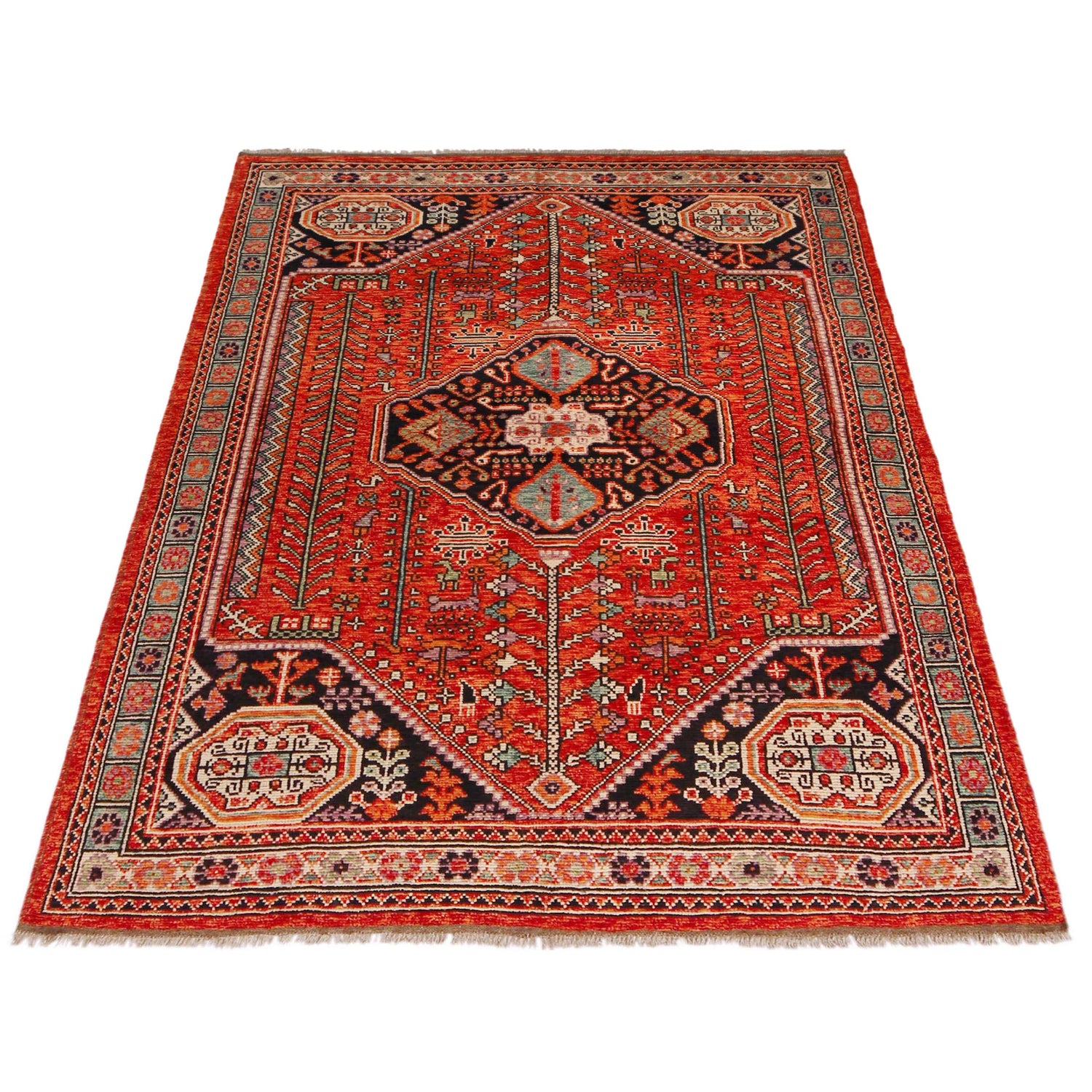 Hand Knotted Sherazi Rug 5' 9" x 7' 9" (ft) - No. P36355