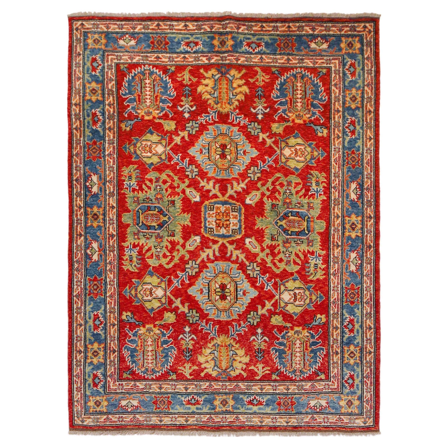 Red Color Modern Oushak Rug 4' 11" x 6' 6" (ft) - No. P36356
