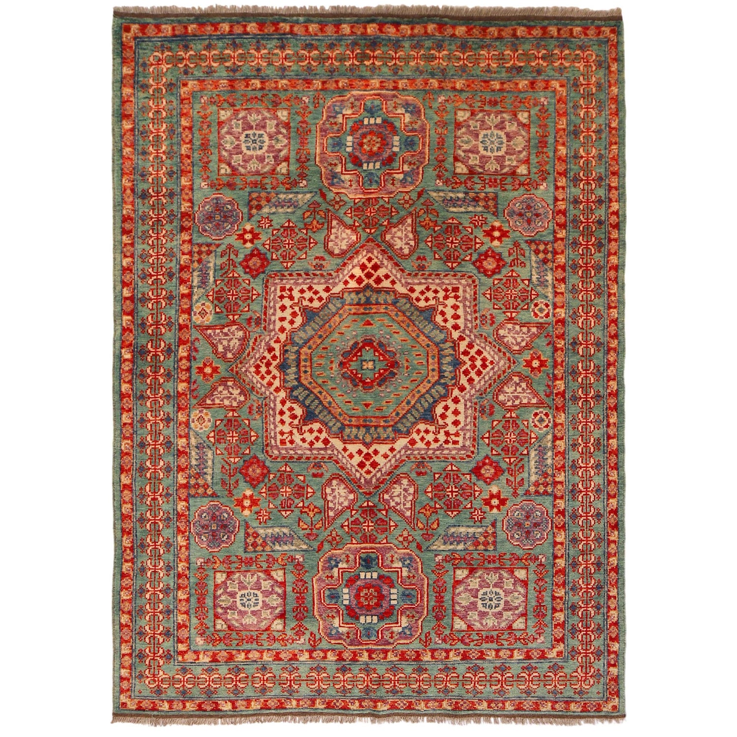 Handmade Mamluk Rug 5' 8" x 7' 8" (ft) - No. P36357