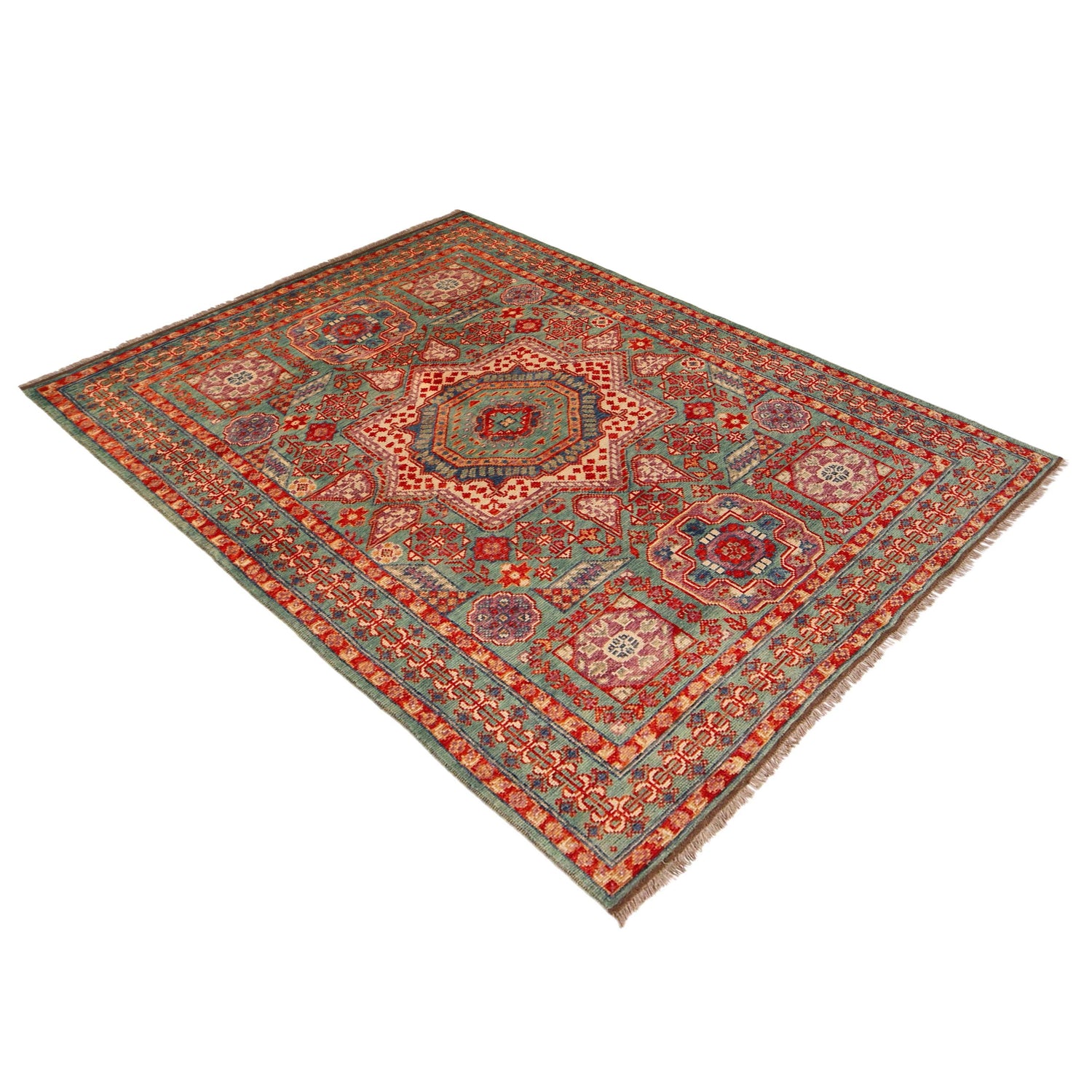 Handmade Mamluk Rug 5' 8" x 7' 8" (ft) - No. P36357