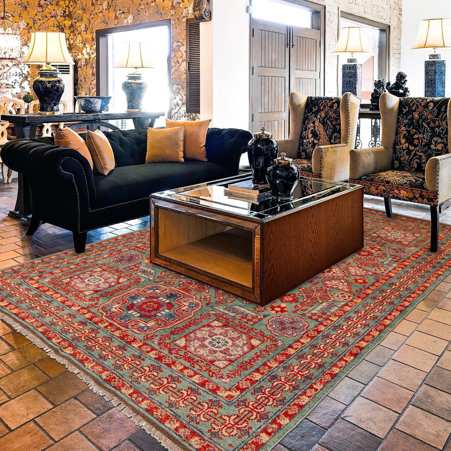 Handmade Mamluk Rug 5' 8" x 7' 8" (ft) - No. P36357